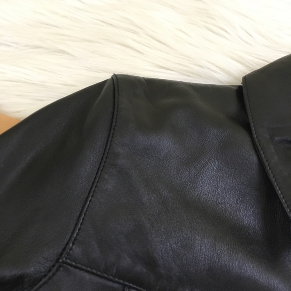 🎉SOLD🎉Alfani Genuine Leather Soft Black Jacket - Picture 4 of 8